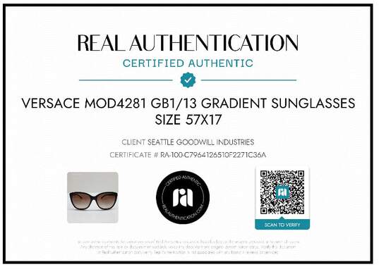 AUTHENTICATED VERSACE MOD4281 GRADIENT SUNGLASSES 57|17 image number 2