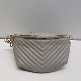Steve Madden Quilted Grey Fanny Pack