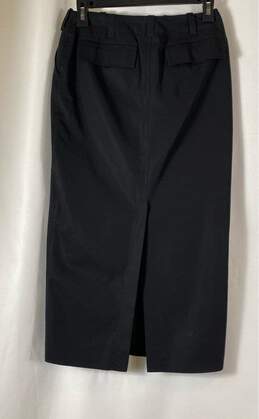 Hugo Boss Womens Black Cotton Pockets Flat Front Long Maxi Skirt Size 4 alternative image