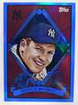 2008 HOF Mickey Mantle Topps Chrome Trading Card History Blue Refractor /200 Yankees image number 3