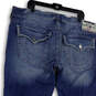 Mens Blue Denim Medium Wash Pockets Stretch Straight Leg Jeans Size 42 image number 4