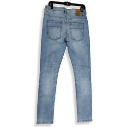 NWT M.Society Mens Light Blue Denim Medium Wash Skinny Leg Jeans Size 32x32 alternative image
