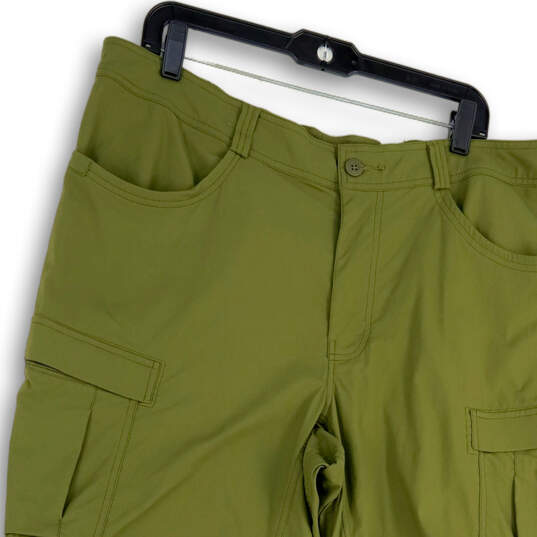 Mens Green Cargo Pocket Zip-Off Convertible Hiking Pants Size 42x30 image number 3