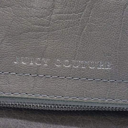 Juicy Couture Olive Green Leather Fold Over Flap Zip Medium Shoulder Crossbody Bag image number 3