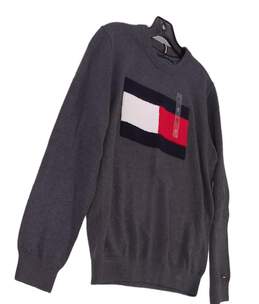 NWT Tommy Hilfiger Mens Gray Crew Neck Long Sleeve Pullover Sweater Size Medium alternative image