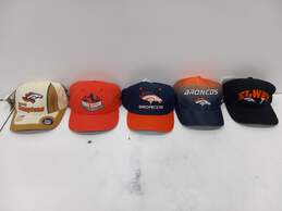 Five New Denver Broncos Caps With Tags
