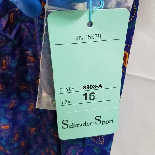 Schrader Sport Women's Blue Polyester Shirt Dress Size 16 image number 4