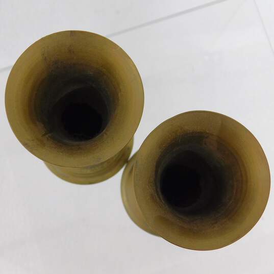 Set of Brass  Etched Bud Vases image number 2