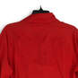 Mens Red Mock Neck Long Sleeve Quarter Zip Pullover Activewear Jacket Sz M image number 4