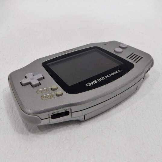 Nintendo Gameboy Advance Silver Handheld w/ Tony Hawk Spyro Shrek image number 2