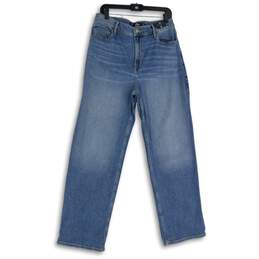 Hollister Womens Blue Denim 5-Pocket Design Medium Wash Straight Jeans 13R/31x31