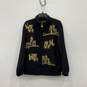Mureli Womens Black Gold Mock Neck Long Sleeve Zip Up Jacket Size Small image number 1