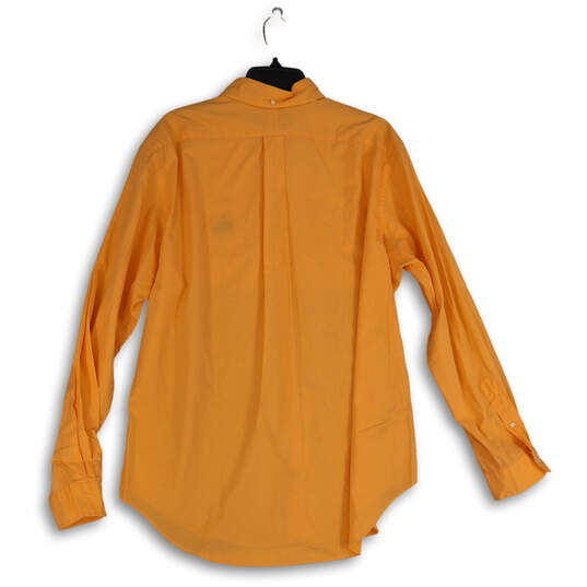 NWT Mens Orange Long Sleeve Collared Button Up Shirt Size Size XL image number 2