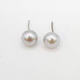 Sterling Silver MOP F.W. Pearl Gemstone Earring Pendant Necklace Bundle 3 Pcs Damage  13.5g alternative image