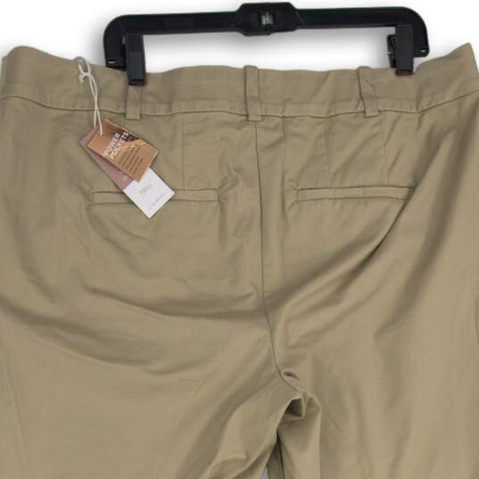NWT Lane Bryant Womens Beige Power Pockets Allie Twill Dress Pants Size 16 image number 4