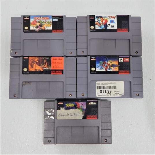 5 ct. Super Nintendo SNES Cartridge Lot image number 1
