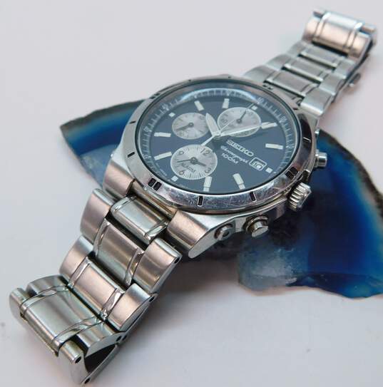 Buy the Seiko Chronograph 100M Movement 7T62 Watch | GoodwillFinds