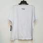 NWT Womens White Cotton Blend Short Sleeve Pullover Graphic T-Shirt Sz XL image number 2
