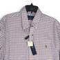 NWT Ralph Lauren Mens Pink Navy Blue Plaid Spread Collar Button-Up Shirt Sz XL image number 3