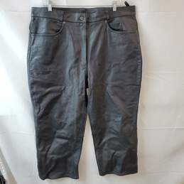 Size 18 Black Leather Motorcycle Pants