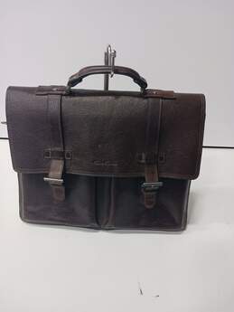 Kenneth Cole New York Attach Reaction Leather Bag Brown
