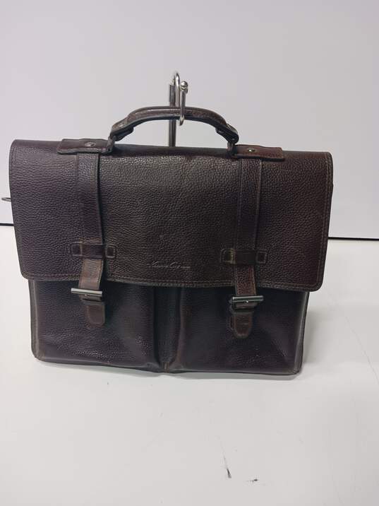 Kenneth Cole New York Attach Reaction Leather Bag Brown image number 1