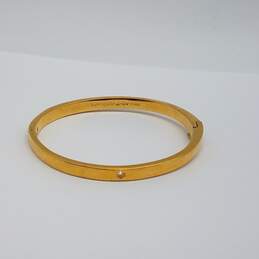 Kate Spade New York Gold Tone Hinge 6 Inch Bangle Bracelet 22.0g