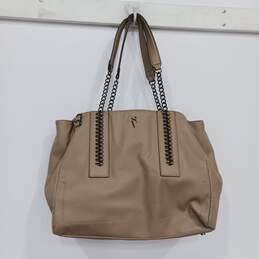 Simply Vera Wang Tan Faux Leather Tote Bag