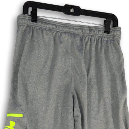 Womens Gray Elastic Waist Pockets Straight Leg Pull-On Sweatpants Size Medium image number 4