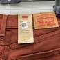 NWT Womens Rust Orange 311 Denim Shaping Skinny Leg Jeans Size 25x30 image number 4