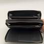 Coach Womens Black Leather Card Holder Zip-Around Wallet Clutch image number 5
