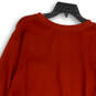 NWT Mens Red Long Sleeve Crew Neck Front Pocket Pullover T-Shirt Size Large image number 4