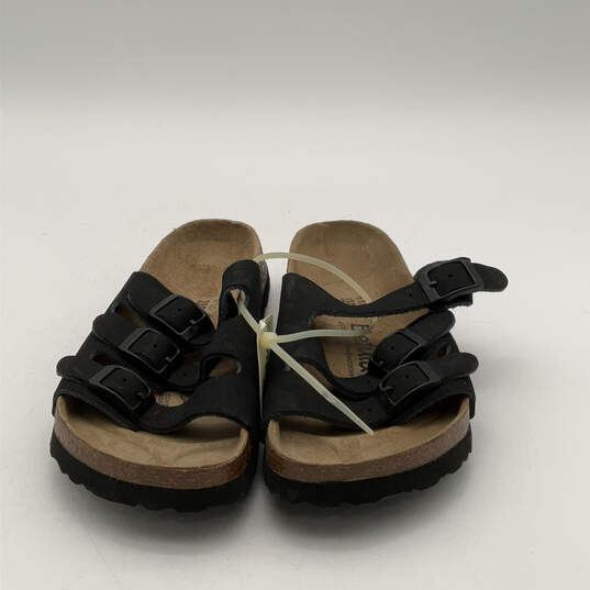 NWT Womens Black Open Toe Adjustable Strap Slip-On Slide Sandals Size 5 image number 1
