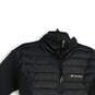 Mens Black Hybrid Mock Neck Long Sleeve Full-Zip Jacket Size Small image number 3