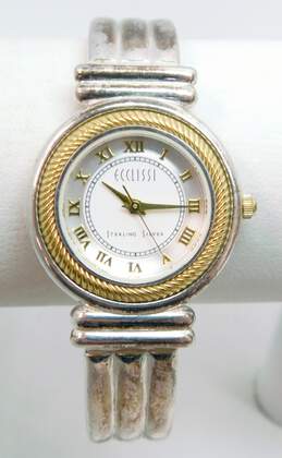 Ecclissi 925 Sterling & Vermeil Rope 3010 White Dial Ladies Bracelet Watch