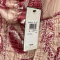 NWT Womens Red Pink Floral Print Long Sleeve Back-Zip Mini Dress Size S image number 4