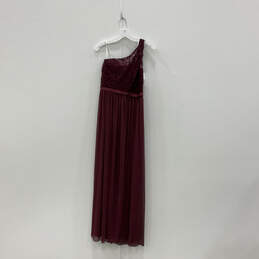 NWT Womens Red Sleeveless One Shoulder Regular Fit Maxi Dress Size 8 alternative image