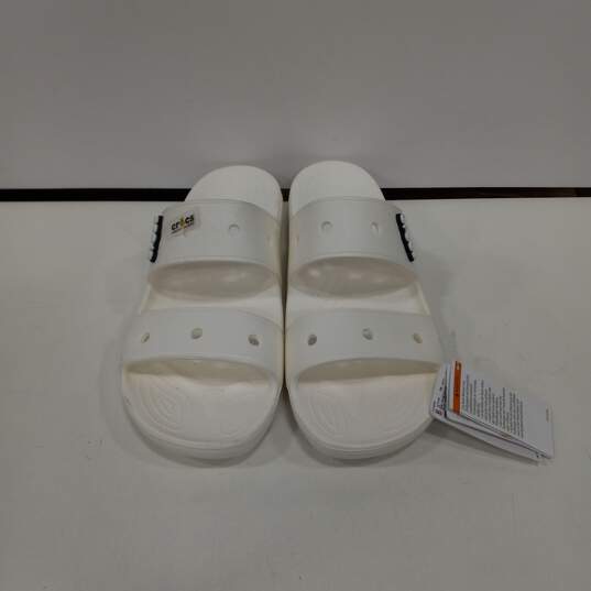 Crocs White Slide Sandals Men's Size 15 image number 1
