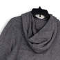 NWT Womens Gray Long Sleeve Kangaroo Pocket Pullover Hoodie Size Large image number 4