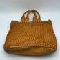 Constanza Womens Yellow Leather Rota Top Handle Zipper Tote Handbag image number 5