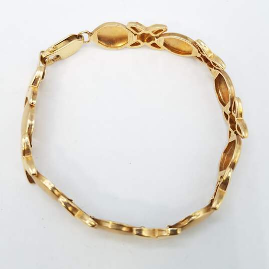 14K Gold Brushed XO Link Bracelet 7.4g image number 5