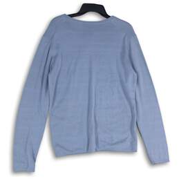 NWT Victorinox Mens Light Blue knitted V-Neck Pullover Sweater Size Large alternative image