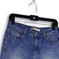 Womens Blue Denim Medium Wash 5-Pocket Design Cuffed Capri Jeans Size 6 image number 3