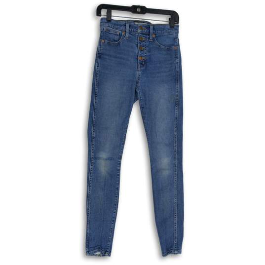 Madewell Womens Blue Denim 5-Pocket Design Skinny Leg Jeans Size 26 image number 1