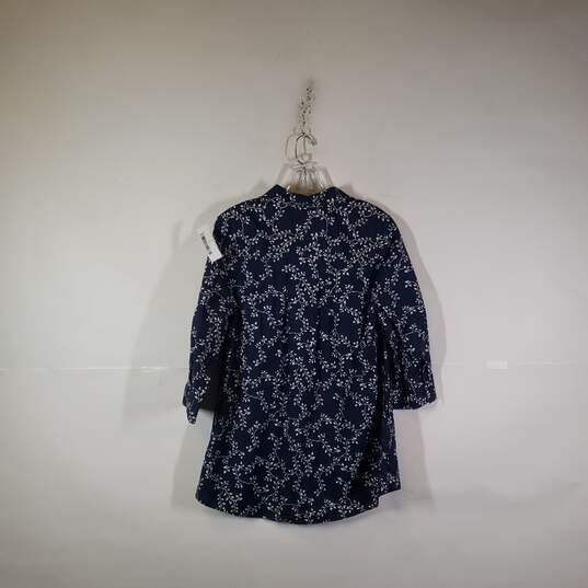 NWT Womens Vine-Print Stain Shield Pocket No-Iron Tunic Top Size 1.5 US 10 image number 2