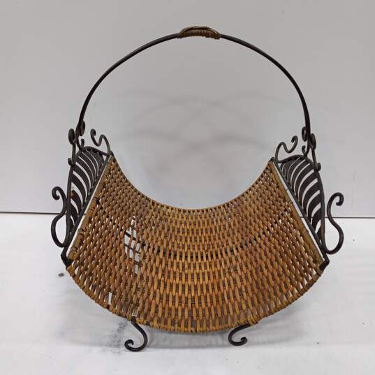 Metal and Wood Woven Home Decoration image number 1