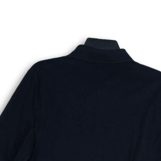 Michael Kors Mens Black Long Sleeve Spread Collar Golf Polo Shirt Size M image number 4