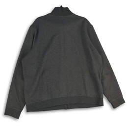Mens Gray Fleece Long Sleeve Mock Neck Full Zip Sweatshirt Size 3XL alternative image