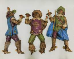 Vintage MCM Burwood Three Musketeers Wall Hanging Plaques Set of 3 Some Damage