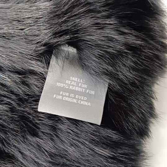 Bagatelle Women's Real Black Rabbit Fur Vest Size XS image number 5